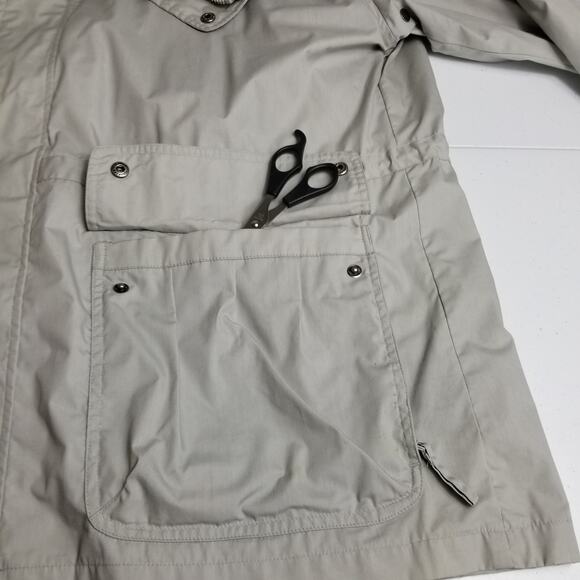 Totes Jacket Light Gray Many Pockets Self Storing Hood Adj Waist Like New! XL - Picture 4 of 8